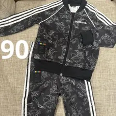 adidas ディズニー ミッキー ジャージ 上下 90 ブラック　セットアップ