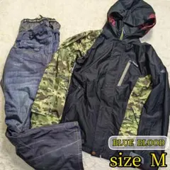 【BLUE BLOOD✨M】スノー スノボ ウェア セットアップ 上下 迷彩