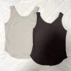 【2点セット】GUリブ2WAYタンクトップ