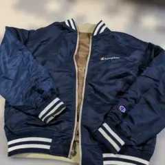 Champion ネイビー ナイロンジャケットリバーシブル