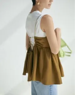 未使用タグ付き★Mila Owen リネンペプラムキャミ ミラオーウェンのサムネイル