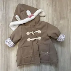 クーラクール　サンリオコラボ　ウサギ耳付きダッフルコート　80