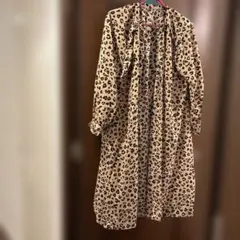 アンドラブ❤️ハート柄 レオパード ロングシャツ ワンピ長袖美品更にお値下げのサムネイル
