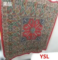 極美品 イヴ・サンローラン 超大判 シルクスカーフのサムネイル