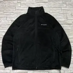 Columbia フリースジャケット ブラック ワンポイント アウトドア