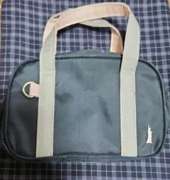 EAST BOY スクールバッグ風 ポーチ ネイビー （巾着付）