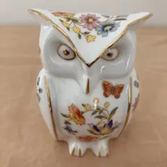 エインズレイ　フクロウ　陶器　イギリス