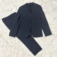 ✨美品✨スーツセレクト ノーカラー スーツ レディース　ネイビー