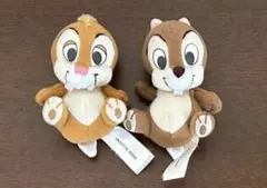 ディズニー　チップ&デール　ぬいぐるみバッジ　2点セット