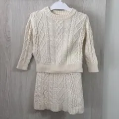 アプレレクール　ケーブルニット　セットアップ　サイズ90