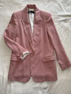 ★ZARA★ザラ★ギンガムチェックジャケット／ピンク系