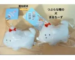 つぶらな瞳の犬　マスコット　まるちーず　マルチーズ　キーホルダー　2匹