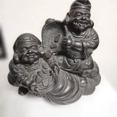 恵比寿大黒天 陶器製 置物 縁起物 - メルカリ