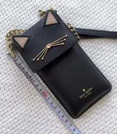 ケイトスペード 猫 スマホポシェット