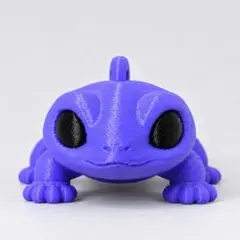 レオパ キーホルダー 紫 立体フィギュア REPTOA