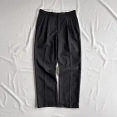 ストライプ スラックス グレー