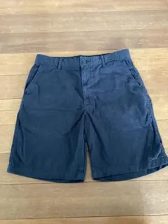 ユニクロ　コットンチノハーフパンツ ネイビー　M