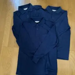 ネイビー 長袖ポロシャツ 3枚セット