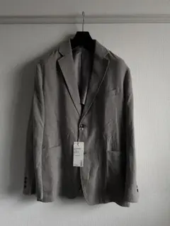 【MUJI Labo】リネン混ウールジャケットLテーラード無印良品タグ付き新品