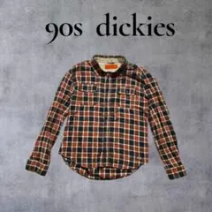 90s Dickies フランネルシャツ XL 赤黒 チェック ビンテージのサムネイル
