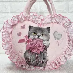 ね*様 コヤンイサムチョン　リトルヤーンハンターズ　トートバッグ　ピンク　猫ちゃ
