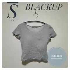 ブラックアップ リブUネックTシャツ S グレー 未使用 送料込みのサムネイル