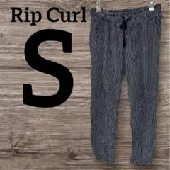 美品❣️Rip Curl 【S】ネイビーとホワイトストライプパンツ　ウエストゴム