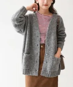 SLOBE IENA カラーラメVネックカーディガン