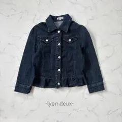 極美品✨オースチンリード デニムジャケット フリル ビジューボタン 40