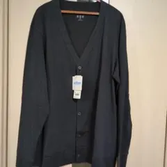 【新品】UNIQLO エアリズム カーディガン ブラック XL