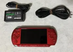 支*)様 動作確認済み SONY PSP-3000 レッド 本体 ACアダプター
