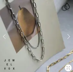 JEWEL VOX サージカルステンレス2連ネックレス シルバー