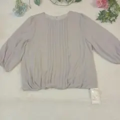 【新品タグ付き】ELENA エレナ　プリーツシフォンブラウス　大きいサイズ17号