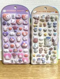 スヌーピー　ベイマックス　コットンパフィーシール　セット