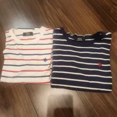 POLO ストライプ Tシャツ 2枚セット130センチ