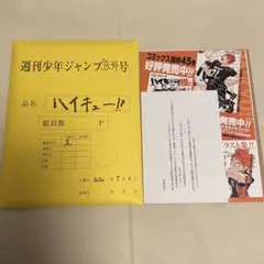 ハイキュー‼︎ 応募者全員 最終話まるごと複製原稿セットmini