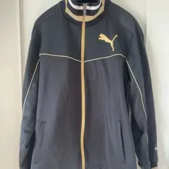PUMA ブラック　ゴールド ジャージ　L