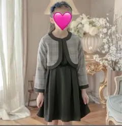 フォーマル　ノーカラーボレロ　ワンピース　セットアップ