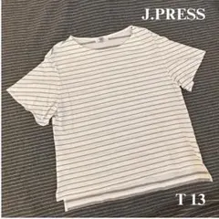 J.PRESS ボーダー 半袖 Tシャツ カットソー 13号 XLのサムネイル