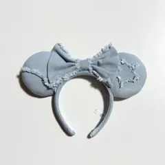 ディズニー ミニー耳カチューシャ デニムライトブルー