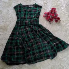 Titty&co ミニワンピース チェック ベルト付き Sサイズ
