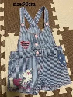 ミニーちゃん ストライプサロペット「size:90cm」