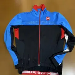 カステリ　サイクルジャージ 千鳥格子柄 オレンジライン カステリ サイクルジャージ 千鳥格子柄 オレンジライン - メルカリ
