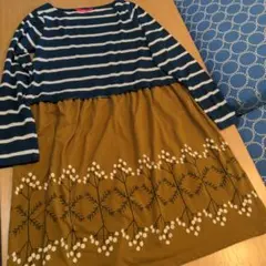 （美品）グラニフワンピース　北欧風　チュニックワンピース 長袖