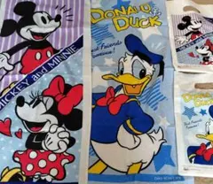 ミッキー・ミニー・ドナルドダック フェイスタオルセット　ノベルティ　非売品