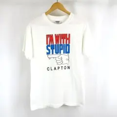 ERIC CLAPTON I’M WITH STUPID Tシャツ S 古着 白