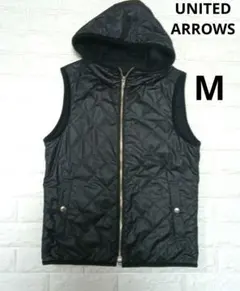 美品 ✨ UNITED ARROWS ベスト キルティング フード付 黒