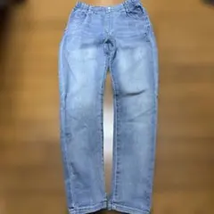 ライトブルー ストレートパンツ 160cm