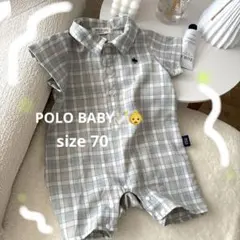 POLO Baby チェック柄ロンパース 70cm