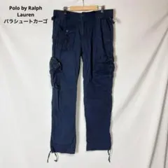 C7 ラルフローレン　パンツ　紺　ジップ　パラシュート　カーゴ　サスペンダー C7 ラルフローレン パンツ 紺 ジップ パラシュート カーゴ